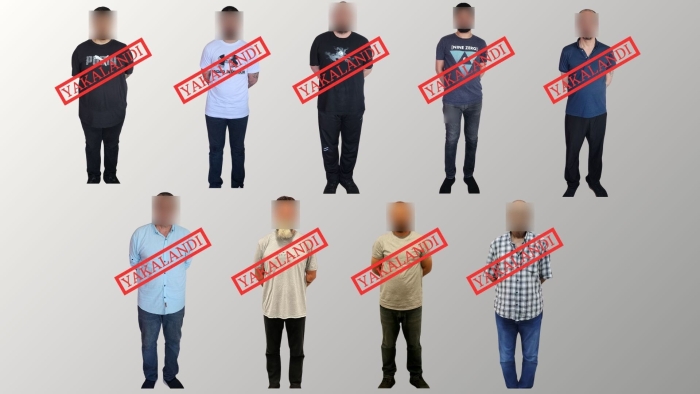 KIRMIZI BÜLTENLE ARANAN 9 SUÇLU YAKALANDI !